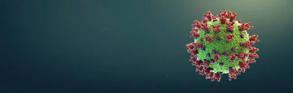 Coronavirus COVID-19 Mikrobiyoloji ve Viroloji Panoramik Görüntü.