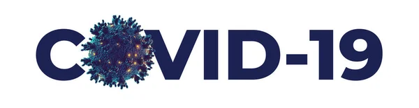 Coronavirus COVID-19 Corona virüsü pankartı - Mikrobiyoloji ve Viroloji Konsepti