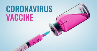 Coronavirus Covid-19 SARS-CoV-2 aşısı ile aşı konsepti.