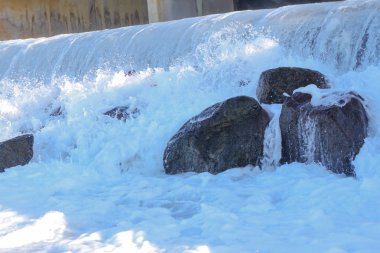 Küçük yapay su su arıtma planlanmış düşmek. Su co