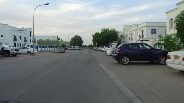 Zobacz Jazdy Miasto Dróg Muscat Oman Bliski Wschód Gcc Pojazdu — Wideo stockowe