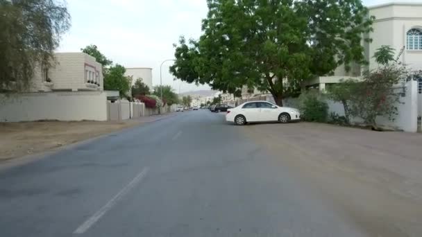 Zobacz Jazdy Miasto Dróg Muscat Oman Bliski Wschód Gcc Pojazdu — Wideo stockowe