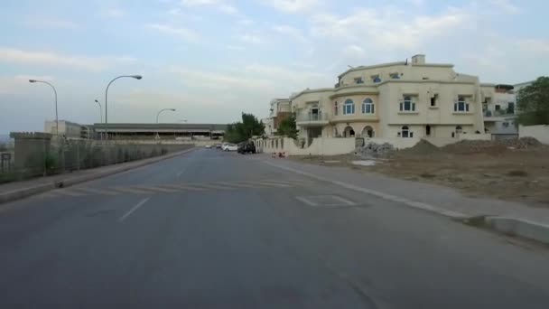 Vista Dirigindo Cidade Muscat Roads Omã Oriente Médio Gcc Veículo — Vídeo de Stock