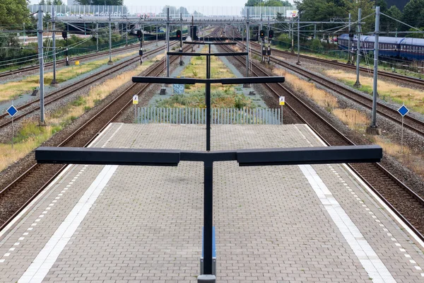 Rotterdam Train Centraal Station Con Tren Ban Station Vista Superior — Foto de Stock