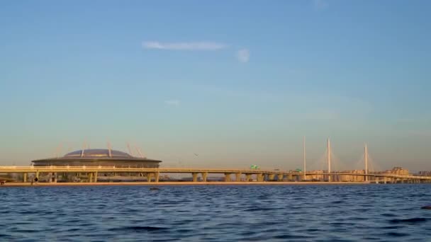 Rusia San Petersburgo Mayo 2020 Vídeo Rodaje Del Estadio Arena — Vídeo de stock