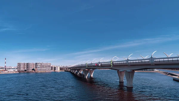 Saint Petersburg 'da deniz aşırı otoban.