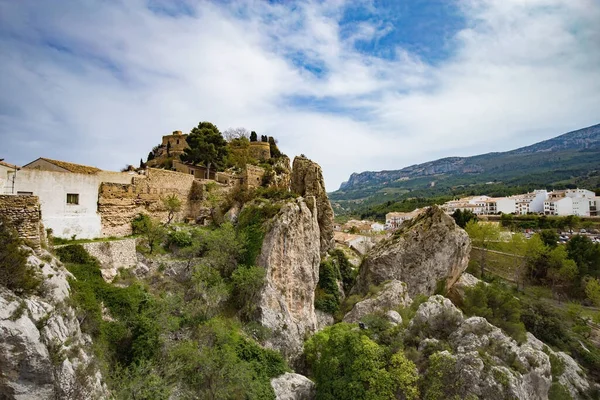 Famous Bell Tower Gateway Guadalest Benidorm Spain Horizontal Travel Background — Stock Photo, Image