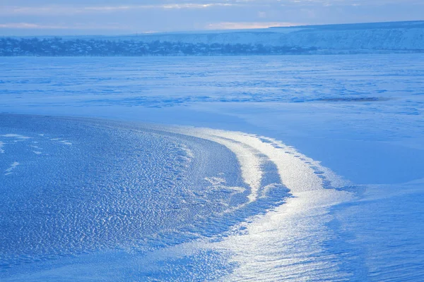 Superfície congelada do lago — Fotografia de Stock
