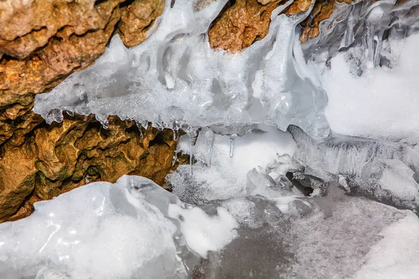 Ice in cave — Stock Photo, Image