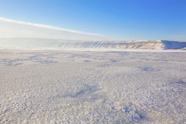 Superficie ghiacciata invernale — Foto Stock