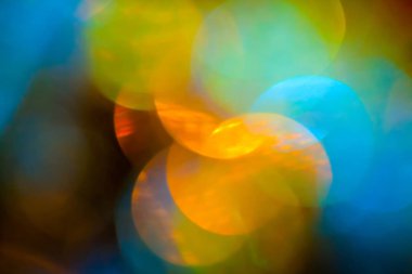 Mutlu yeni yıl ve Noel ışıkların soyut dairesel bokeh 