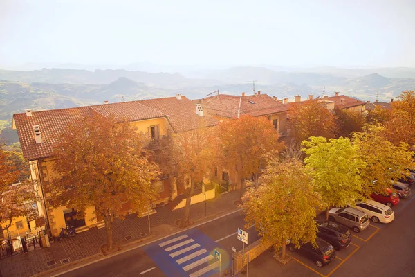 Солнечный Вид Сан Марино Воздуха — стоковое фото