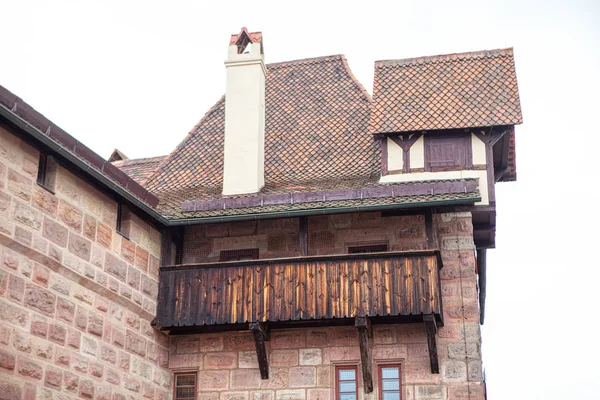 Średniowieczny Drewniany Balkon Starego Kościoła — Zdjęcie stockowe