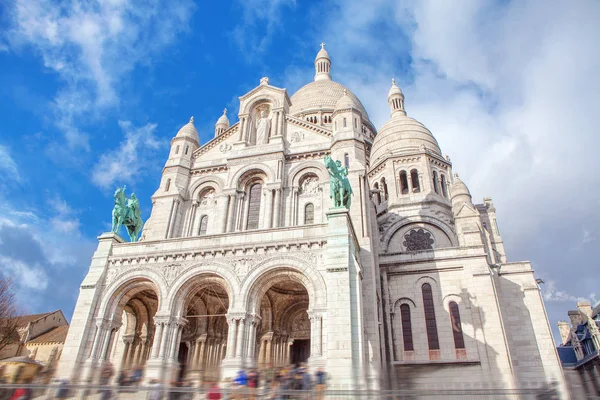 Tourists Sacre Coeur Church Paris — Stock Photo, Image