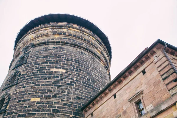 纽伦堡古城中世纪圆塔 — 图库照片