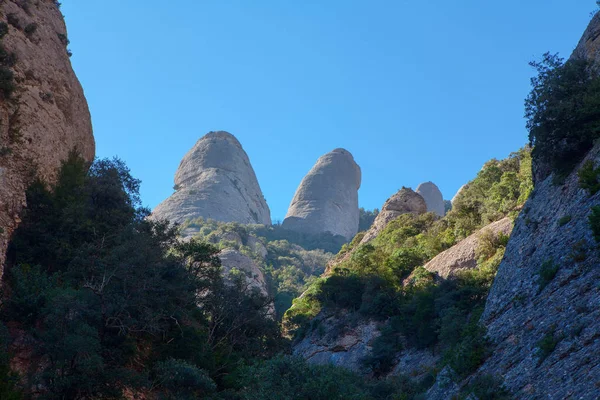 Paisaje Cañón Con Acantilados Montserrat — Foto de Stock