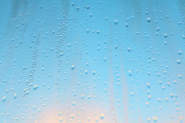 Regentropfen Auf Der Glasoberfläche — Stockfoto