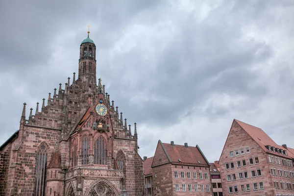 Eglise Notre Dame Sur Hauptmarkt Nuremberg — Photo