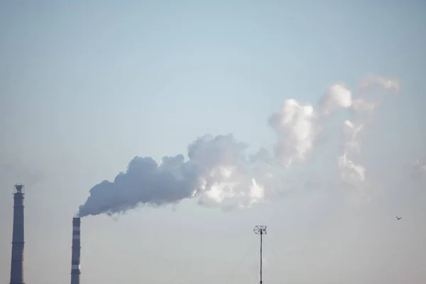 Giftig Rök Himlen Ovanför Min Stad — Stockfoto