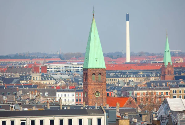 Vista Aerea Copenaghen Con Cupole — Foto Stock