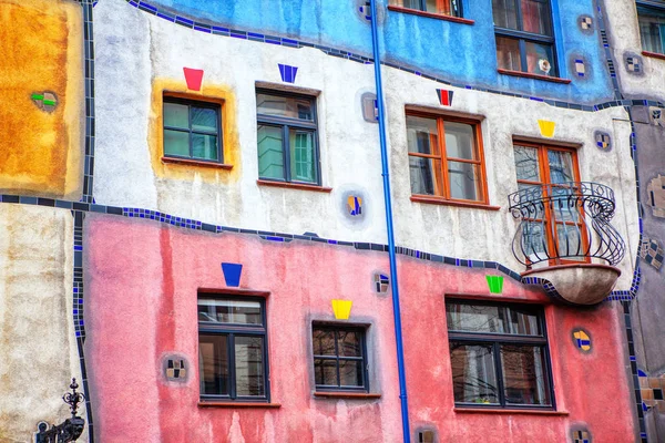 stock image famous colorful house of Hundertwasser 