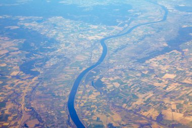 Nehir manzarası, insansız hava aracı manzarası.