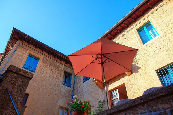 Terraza Con Sombrilla San Marino — Foto de Stock