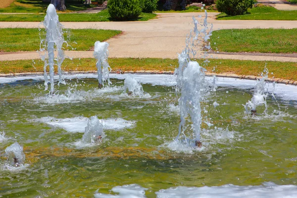 Water Splashing City Fountain — 图库照片
