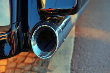 glittering muffler of luxury motorcycle