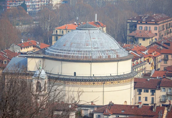 Torino Merkez Bölgesi Gran Madre Dio Nun Cupola Manzarası — Stok fotoğraf