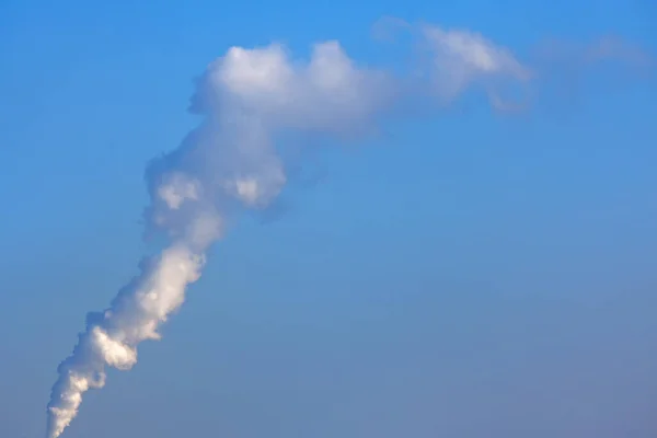 Koldioxid Rök Den Blå Himlen — Stockfoto