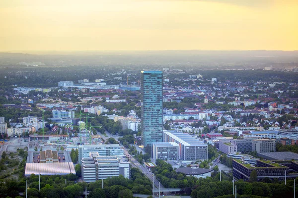 Panorama Aéreo Moderna Ciudad Munich — Foto de Stock