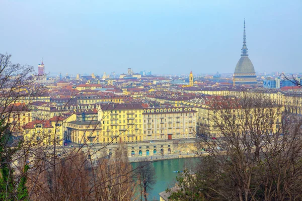 Torino Şehri Nehri Manzarası — Stok fotoğraf