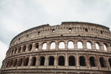 Kolezyum 'un retro fotoğrafı, Roma İmparatorluğu arenası. 