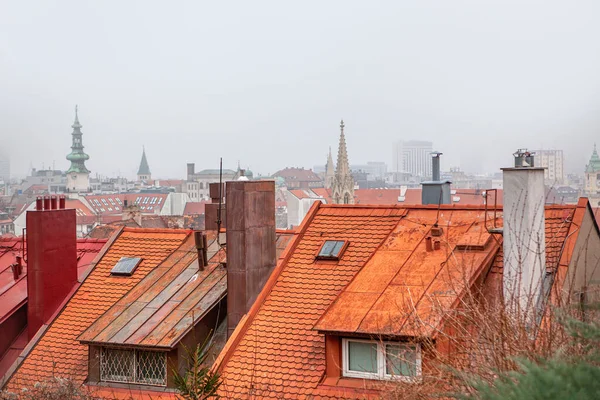 Dachböden Und Ziegeldächer Der Altstadt — Stockfoto