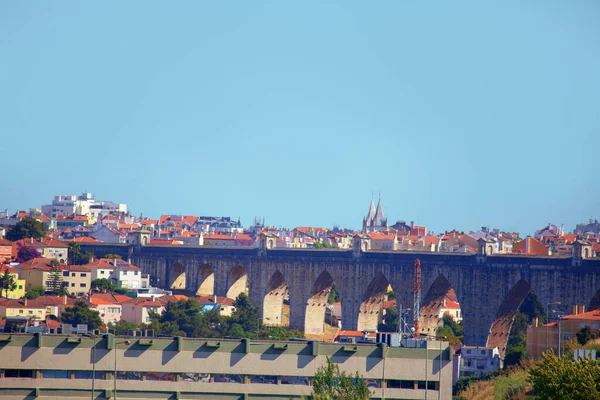 Brücke Aqueduto Das Aguas Livres Lissabon — Stockfoto