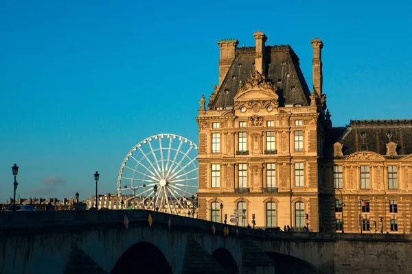 Pont Royal Óriáskerekek Párizsban — Stock Fotó