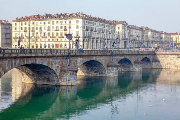 Ponte Vittorio Emanuele Nehri Torino — Stok fotoğraf