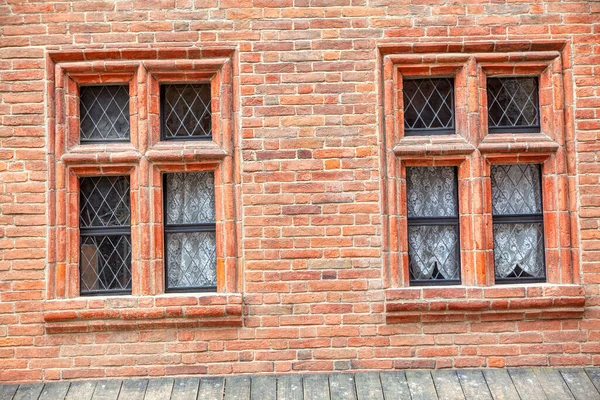 Windows Bricks Wall Old Town — Stock Photo, Image