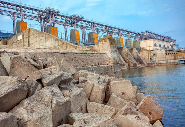Central Hidroeléctrica Con Dique Piedra —  Fotos de Stock