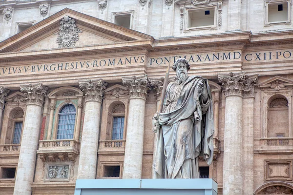 Скульптура Апостола Павла Площади Святого Петра Ватикане — стоковое фото