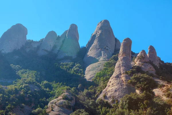 Formación Rocosa Natural Las Montañas Montserrat — Foto de Stock