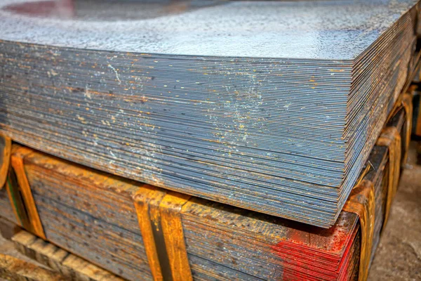 Pile Steel Sheets Storage — Stock Photo, Image