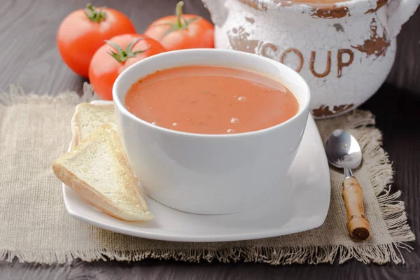 Kremsuppetomat Polsk Kremtomatsuppe – stockfoto