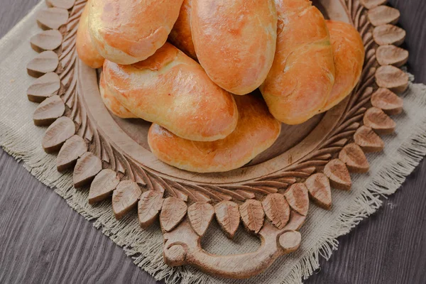 Empanadas Carne Brioche Con Carne Bollos Caseros Panecillos Abuela Bollos — Foto de Stock