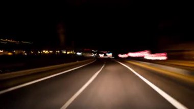 Gece karayolu timelapse