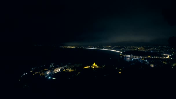 Belle ville France. Vue de nuit . — Video