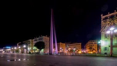 4k güzel Fransa Promenade des Anglais'e Timelapse