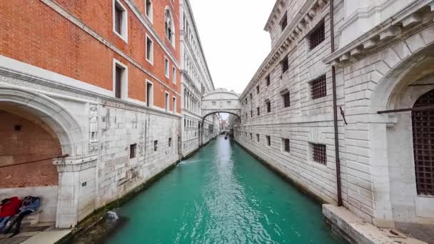 VENECIA, ITALIA - 15 DE FEBRERO DE 2018: Grandes cantidades de góndolas en Venecia durante el día timelapse 4K — Vídeos de Stock