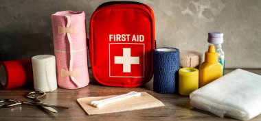 First aid kit bag Accessories clipart